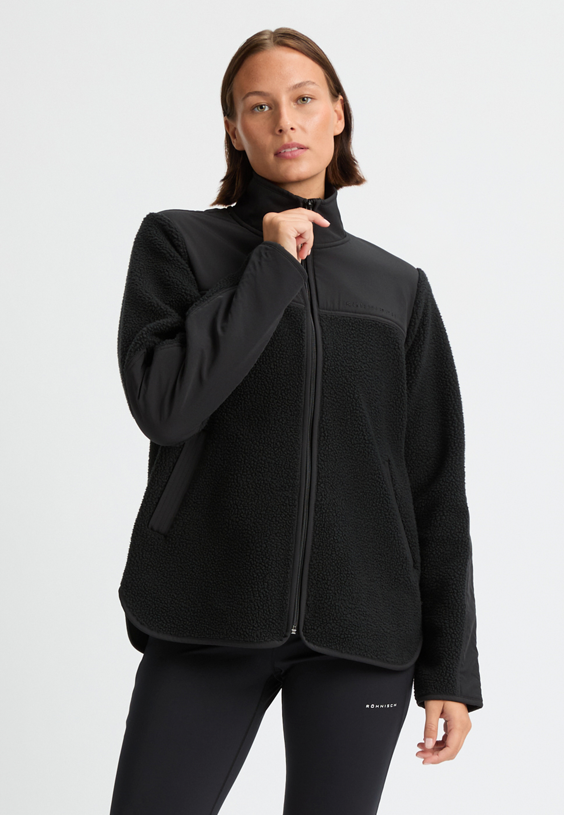 PHOEBE ENGLISH】背面プリーツ Hooded Coat black