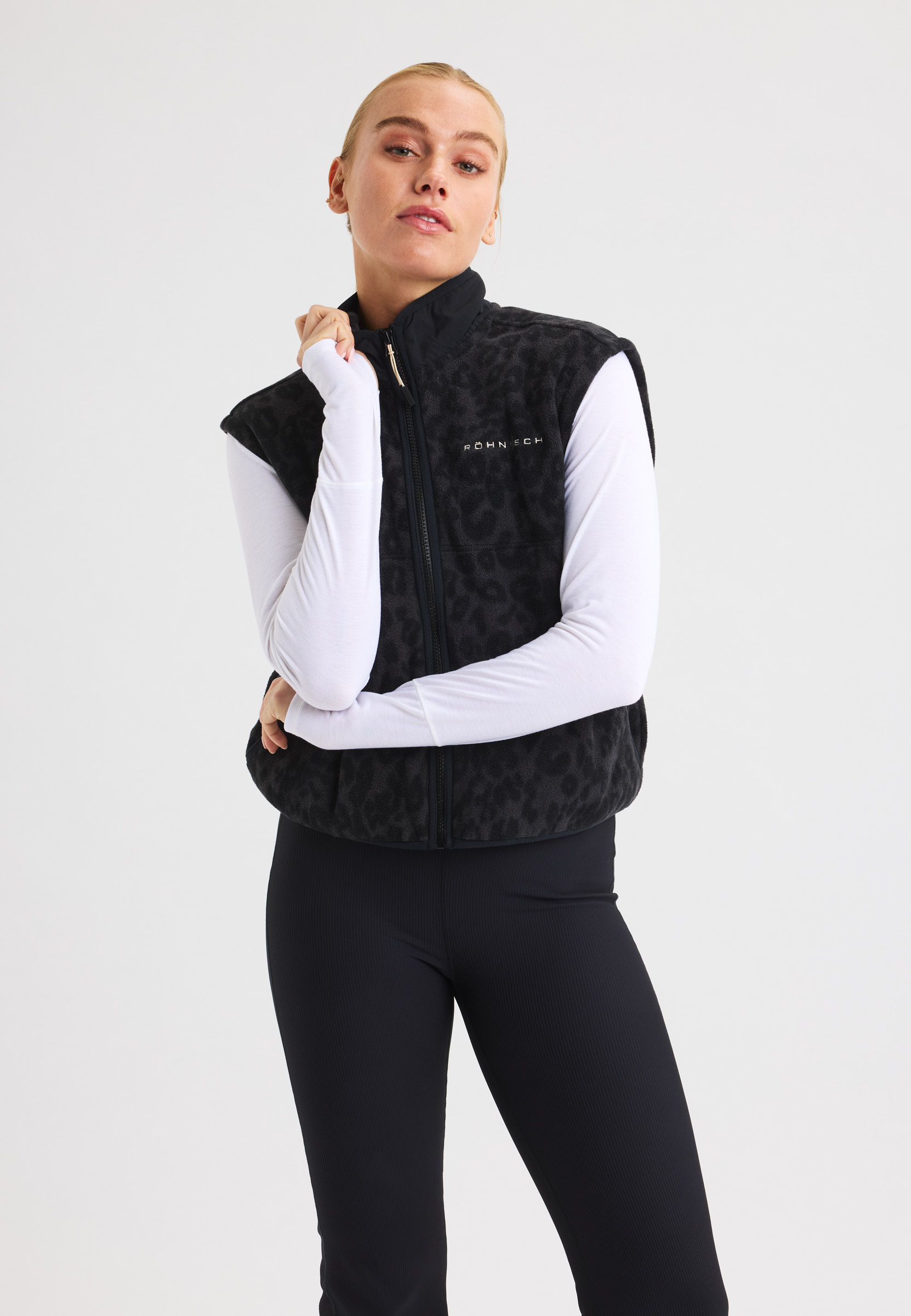 5525　タグ付き　FLEECE VEST　黒 Polo Ralph Lauren DOUBLE-KNIT MOCKNECK VEST - Waistcoat - black