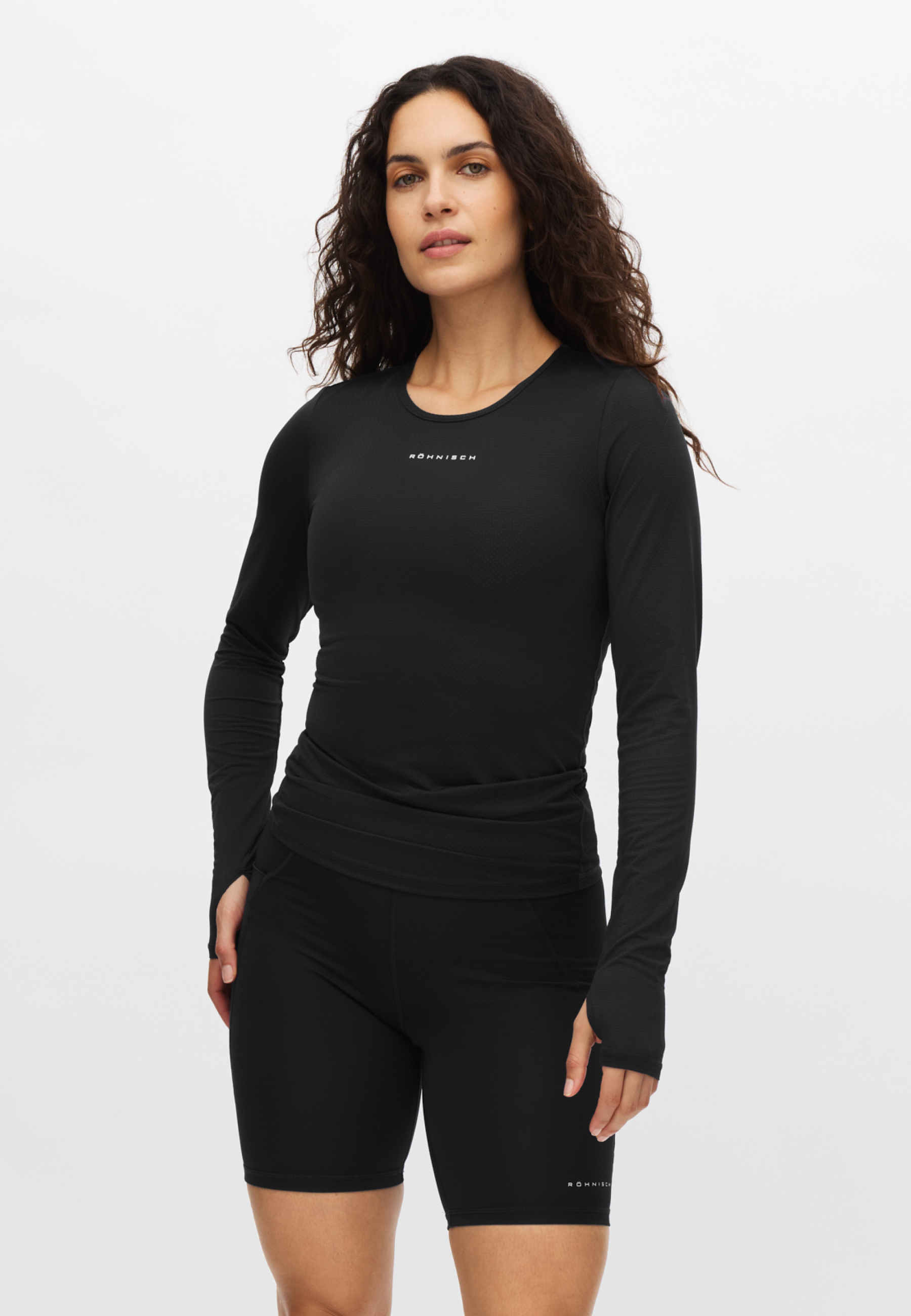 Jacquard LS Top – Långärmad träningströja i återvunnet material 