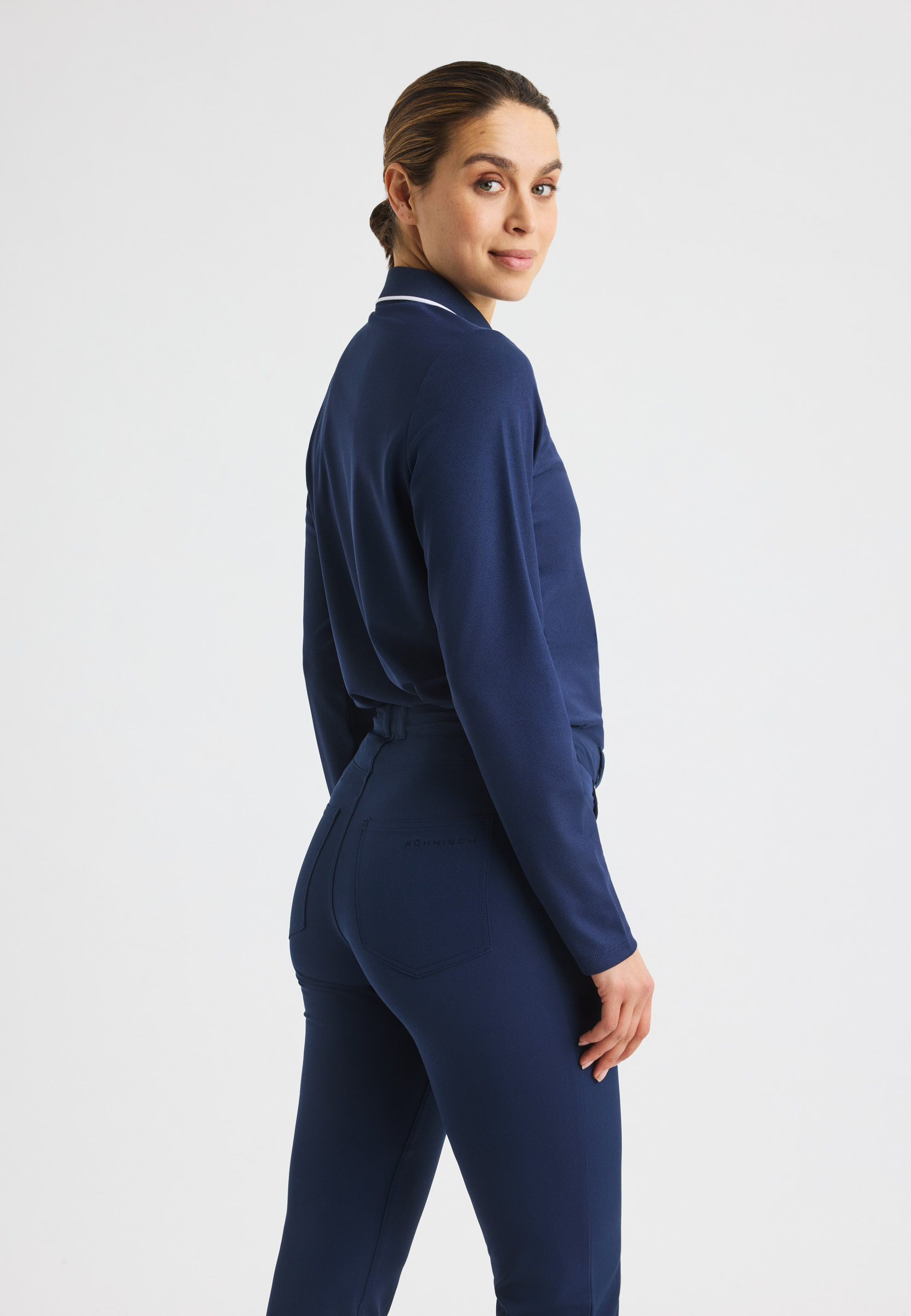 Miriam Long Sleeve Poloshirt – Long-sleeved golf polo shirt in