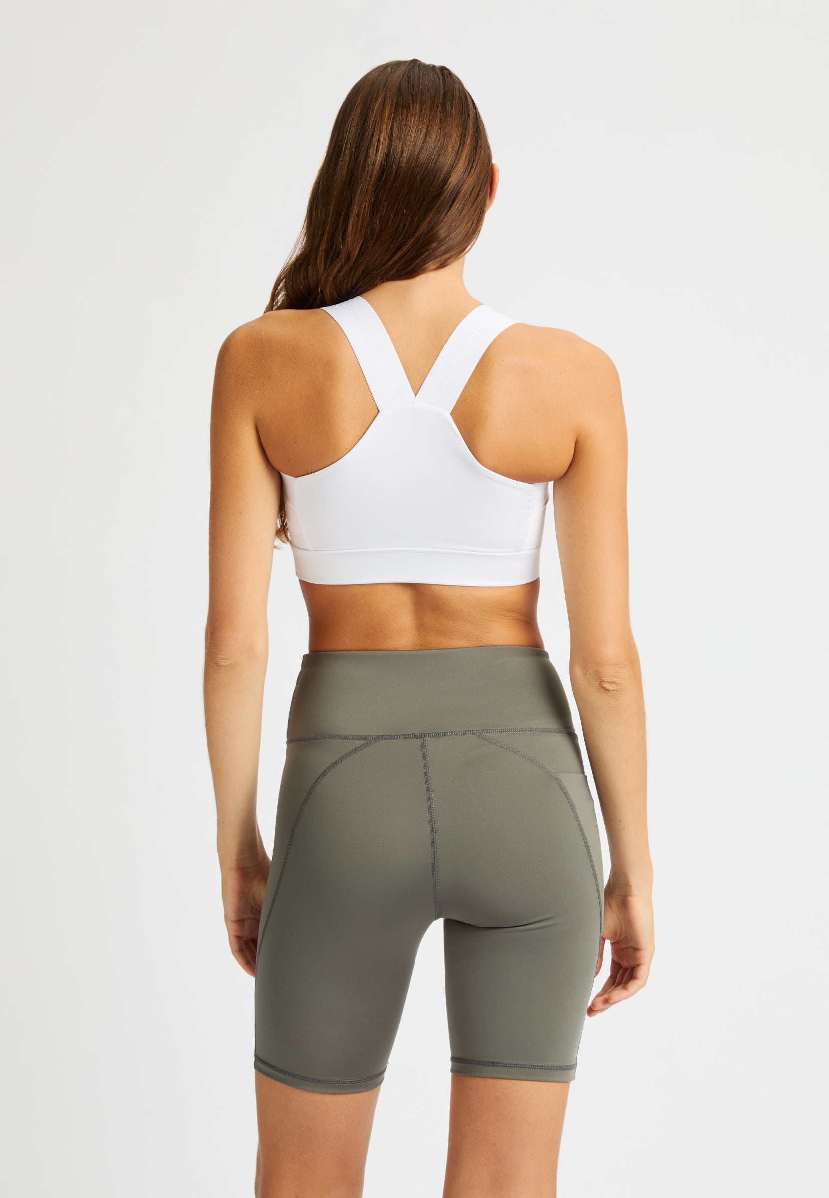 【BAON】[unisex] Relska string nylon sporty color over sweat Race You Back Bra in Sky Blue Retro Spandex Tricot – Wear