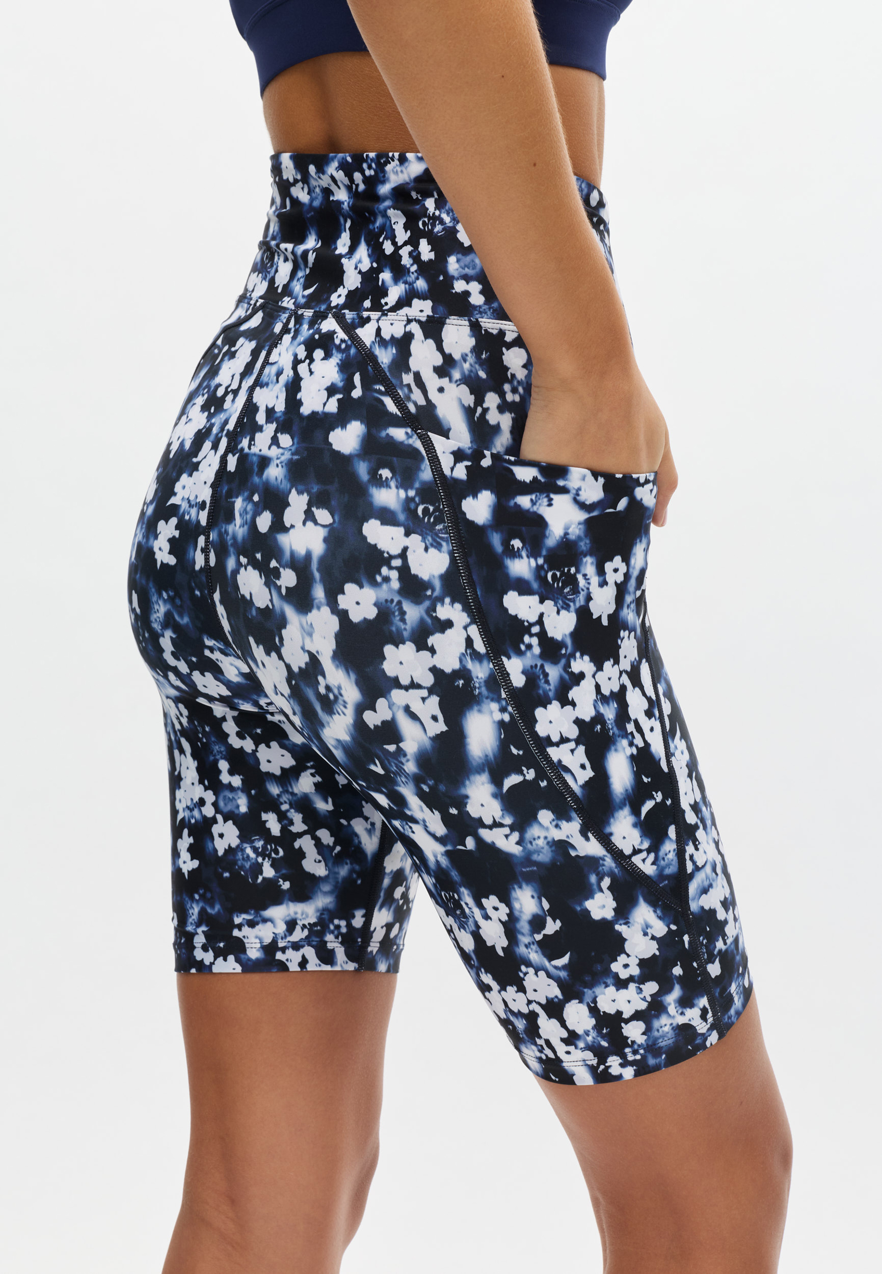 Flattering Printed Bike Tights - women's high-waisted cycling