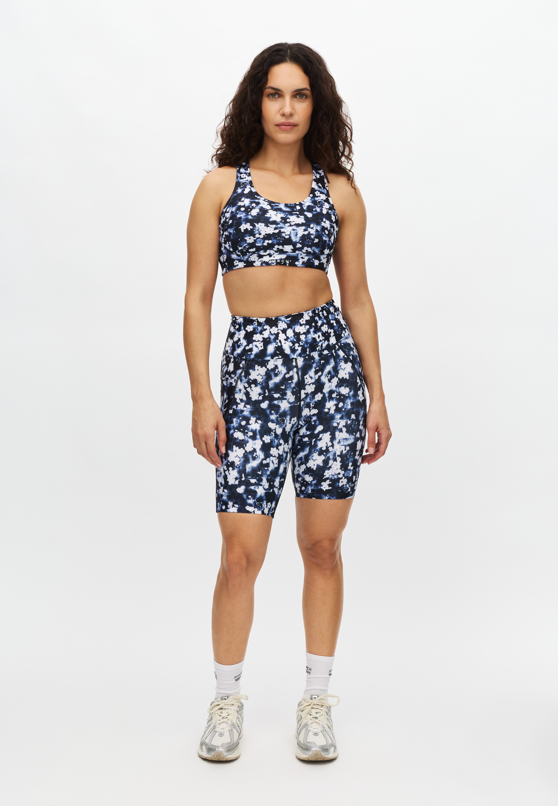 Flattering Printed Bike Tights - women's high-waisted cycling