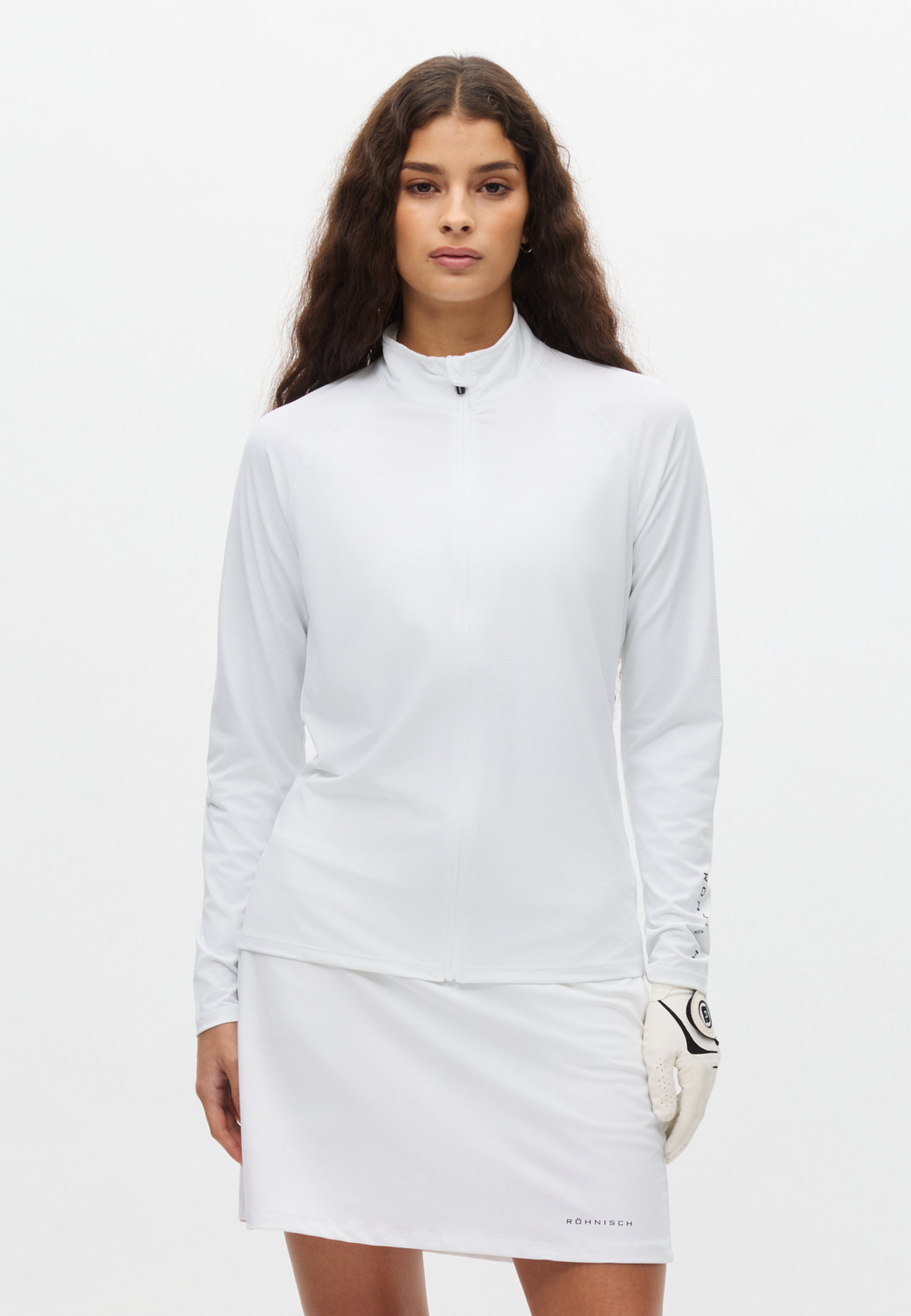 Nicky Full Zip top - jacquard midlayer women - Röhnisch | Röhnisch