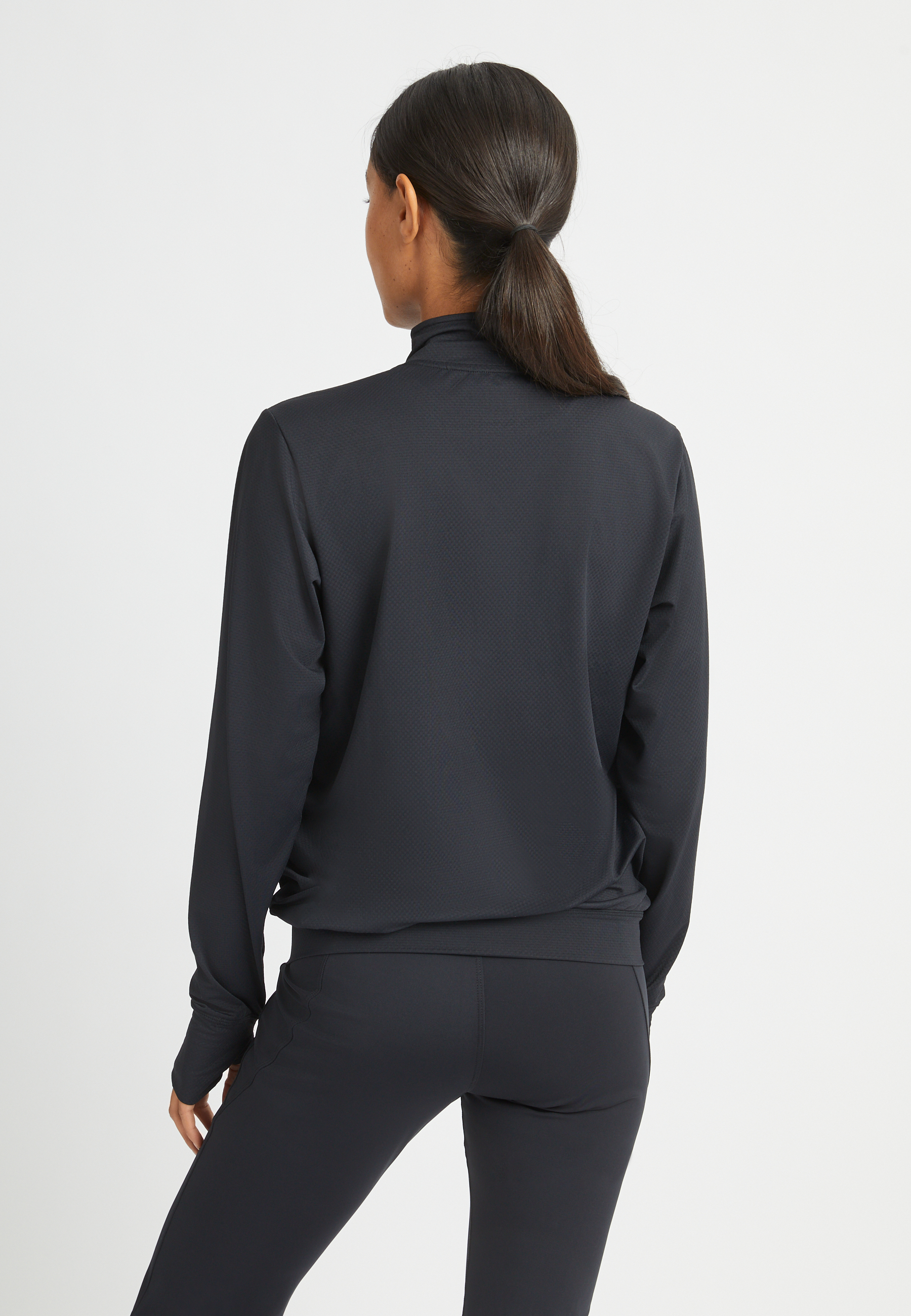 Jacquard Full Zip, Black | Röhnisch
